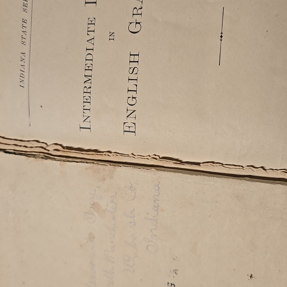 Beautiful OLD Book 1893 "Intermediate Lessons In English Grammar" Hardback 5¼" - Picture 2 of 16